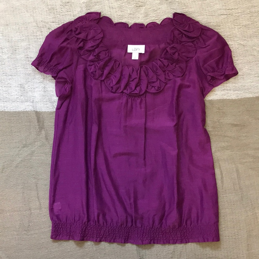 NWOT LOFT Purple Top